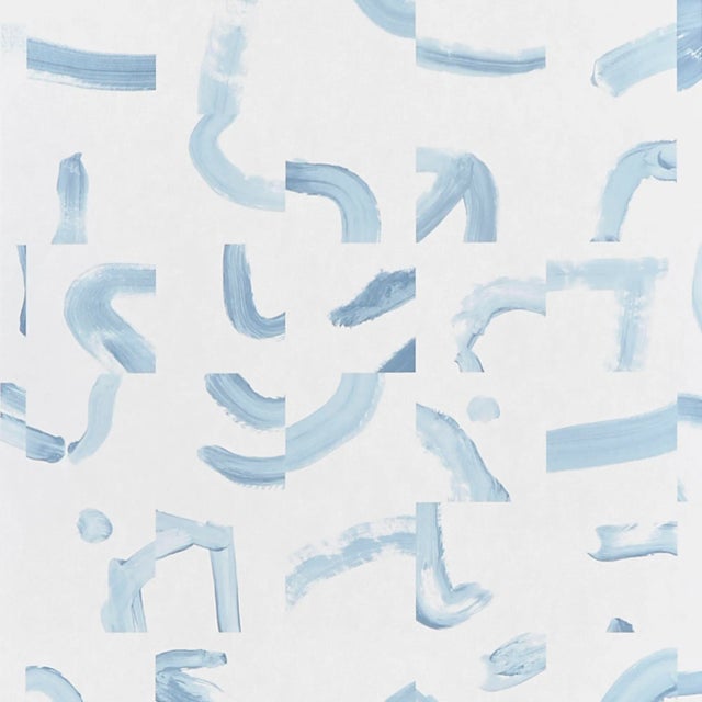 Schumacher X Caroline Z Hurley Sepiessa Wallpaper in Sky For Sale