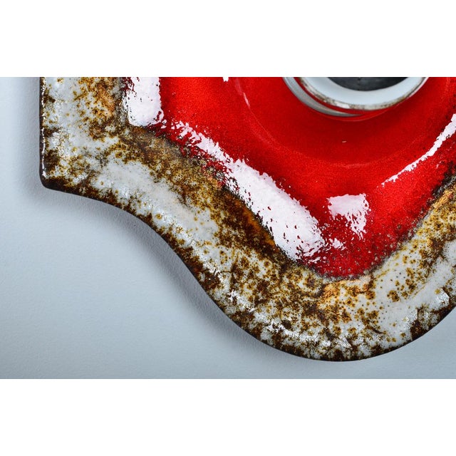 Fat Lava Ceramic Sconce from Böhmer Leuchten, 1970s For Sale - Image 4 of 7