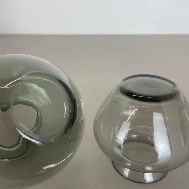 Blue & Green Tone Heart Vases by Wilhelm Wagenfeld for WMF, 1960s, Set of 3 For Sale - Image 17 of 18