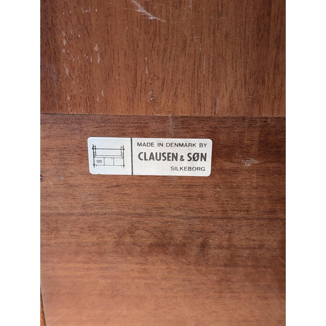 1970s 1970s Clausen & Son Danish Modern Teak and Veneer China Cabinet Display Hutch For Sale - Image 5 of 16