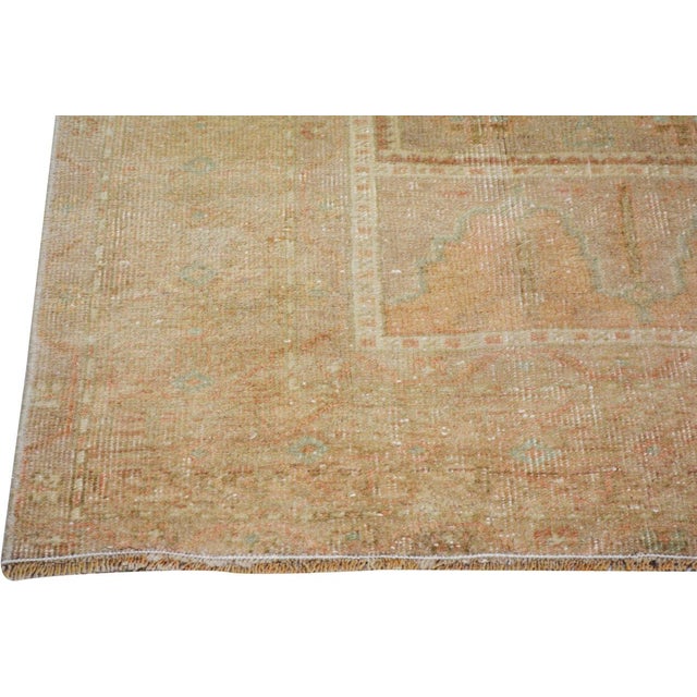 Turkish Vintage Turkish Oushak Hand Knotted Wool Rug, 4'8''x9'3'' For Sale - Image 3 of 6