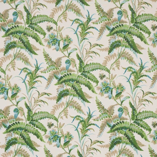 Not Yet Made - Made To Order Schumacher Myers Fern Wallpaper in Lagoon - 10 Yards For Sale - Image 5 of 5