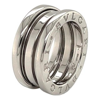 Mid 20th Century Bvlgari B.zero1 Three-Band Ring in 18k White Gold Size EU 49 US 4.5 For Sale