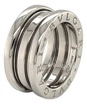 Mid 20th Century Bvlgari B.zero1 Three-Band Ring in 18k White Gold Size EU 49 US 4.5