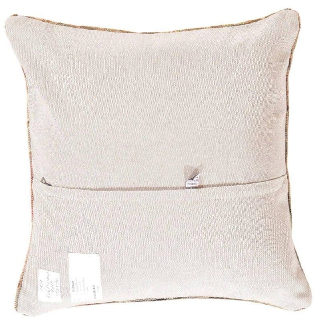 Vintage hand woven Turkish pillow. This is made of wool. Back cotton. Beautiful colors and well made. This pillow features...