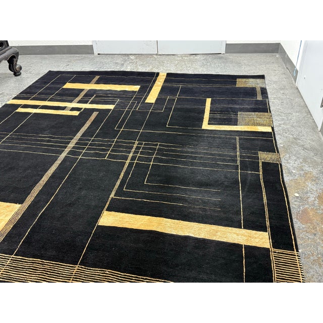 9ft 1in × 11ft 10in Stark Carpet Wool + Silk Area Rug For Sale In San Francisco - Image 6 of 12