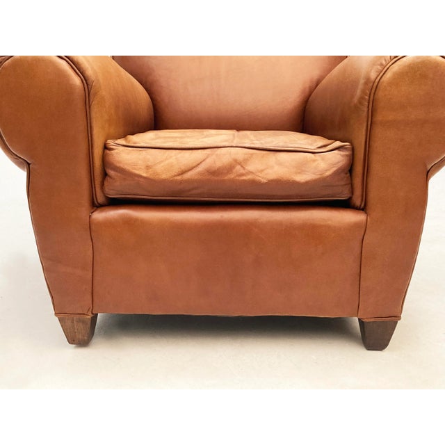 Tan 1990s Mitchell Gold Tan Leather Club Chair For Sale - Image 8 of 11