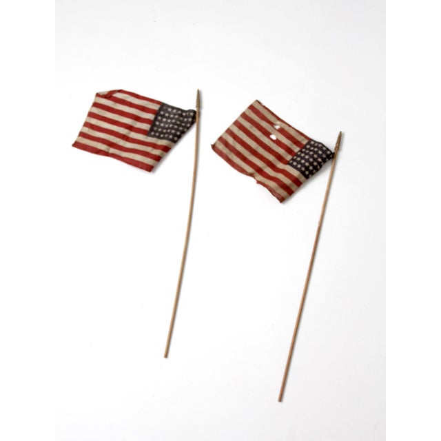 American Vintage 48 Star American Parade Flags Pair For Sale - Image 3 of 14