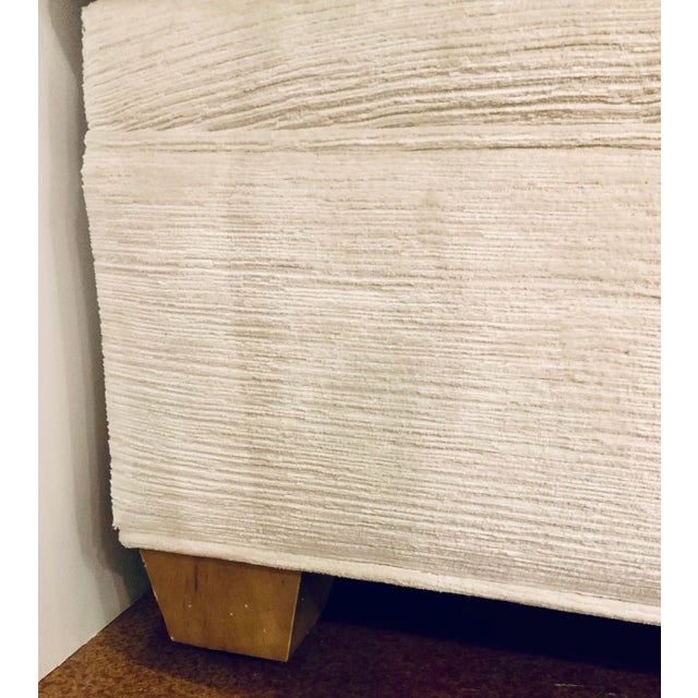 White Caracole Couture Modern White Velvet Club Chair For Sale - Image 8 of 9