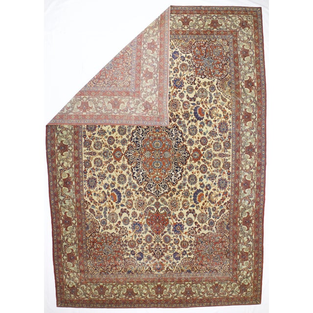 Antique Persian Isfahan Rug 10’0" x 15’2”. The picturesque, old Persian capital, which since the early 20th century has...