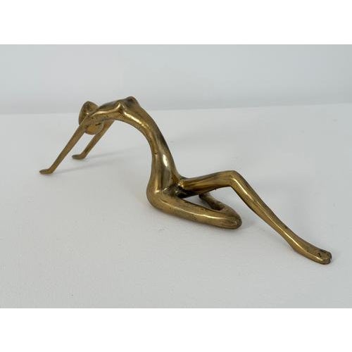 Mid Century Design Abstract brass sculpture of a reclining woman Sweden 1960s formschöne arbeit Elegant design Brass alloy...