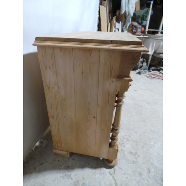 Swedish 4 Drawer Natural Finish Chest of Drawers For Sale - Image 4 of 7