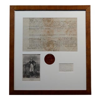 18th Century George Clinton Signed Document W/Seal of the State of New York For Sale