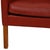 2207 Lounge Chair in Red Leather with Patina by Børge Mogensen for Fredericia, 1980s For Sale - Image 10 of 16
