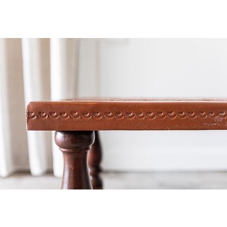 1970s Mid Century Peruvian Hand Tooled Leather Coffee Table or Bench For Sale - Image 5 of 14