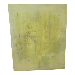 Mid-Century Style Pallet Knife "Beatnik Style Art Signed on the Back "Winter Sun" by Clemente For Sale