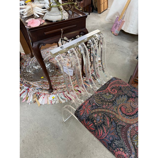 Charles Hollis Jones 1960s Mid-Century Lucite Bench by Charles Hollis Jones For Sale - Image 4 of 8