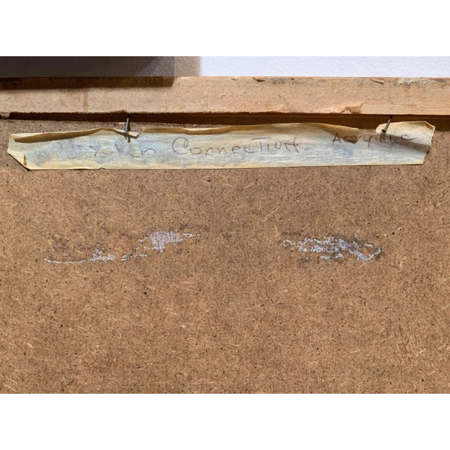 "Stolen Connection" Abstract Expressionist Acrylic Painting on Board, Framed For Sale - Image 11 of 12