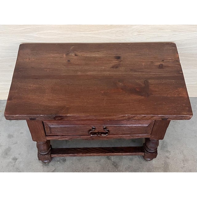 Late 19th Century Rustic Pyrenees Mountains Side Table, 1890s For Sale - Image 12 of 17