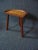 Wood Mid Century Modern Walnut Tri Leg Stool For Sale - Image 7 of 7