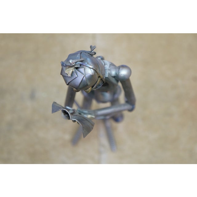 Vintage Handcrafted Metal Art Surgical Scene Sculpture Figurine Doctors Gift 13" For Sale - Image 18 of 18
