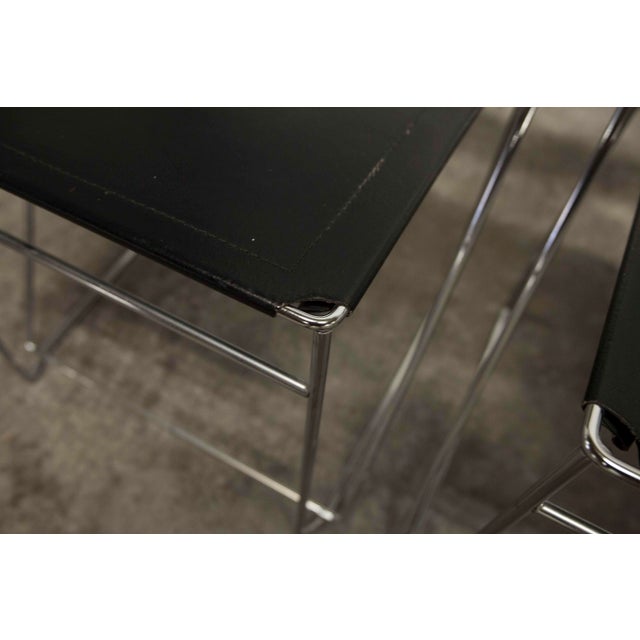 Minimalist X Line Chairs by Niels Jørgen Haugesen for Hybodan, 1970s, Set of 3 For Sale - Image 11 of 18