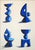 Contemporary 2028, Modern Cubist Painting Diptych, Minimalist Sculpture Garden, Acrylic Paint on Watercolor Paper For Sale - Image 3 of 9