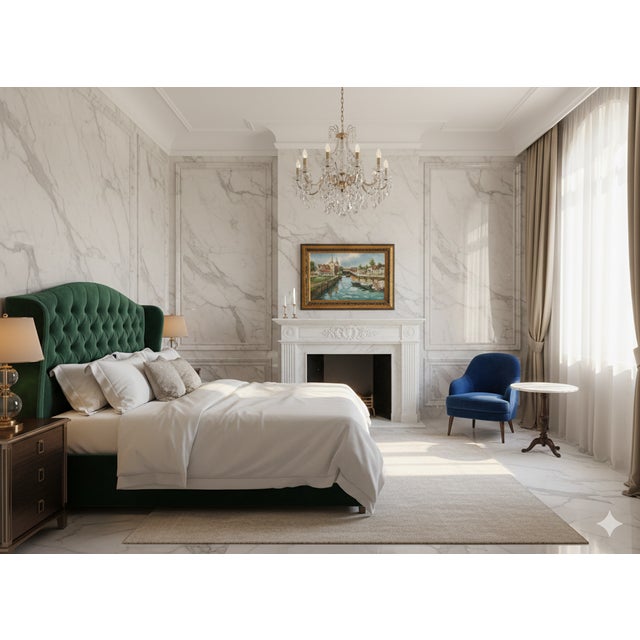 The product is a large original impressionist painting by artist J. Albers. This one-of-a-kind canvas artwork features a...