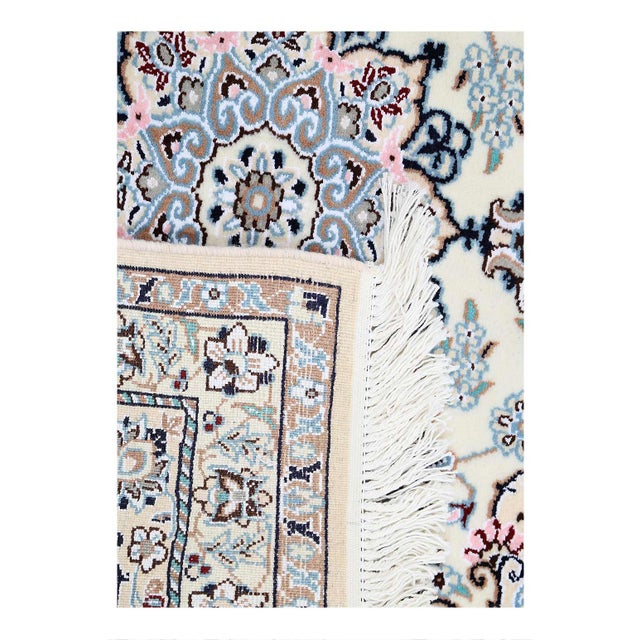 Traditional Pasargad DC Ivory Fine Hand Knotted Silk Rug For Sale - Image 3 of 3