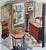 Mid-Century Modern 'Sunlit Parlour' Vintage Swedish Expressive Interior Oil Painting, Framed For Sale - Image 9 of 12