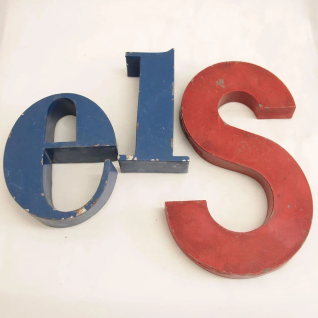 1940s French Industrial Sie Letters, 1940s, Set of 3 For Sale - Image 5 of 6