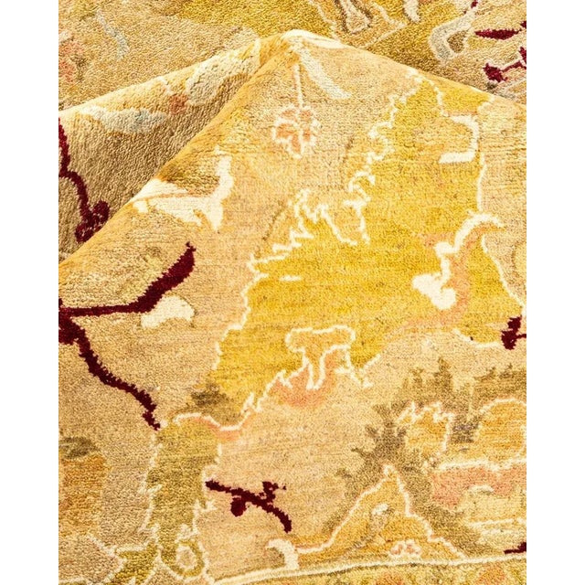Textile Mogul, One-of-a-Kind Hand-Knotted Area Rug in Yellow, 9' 2" x 12' 6" For Sale - Image 7 of 8