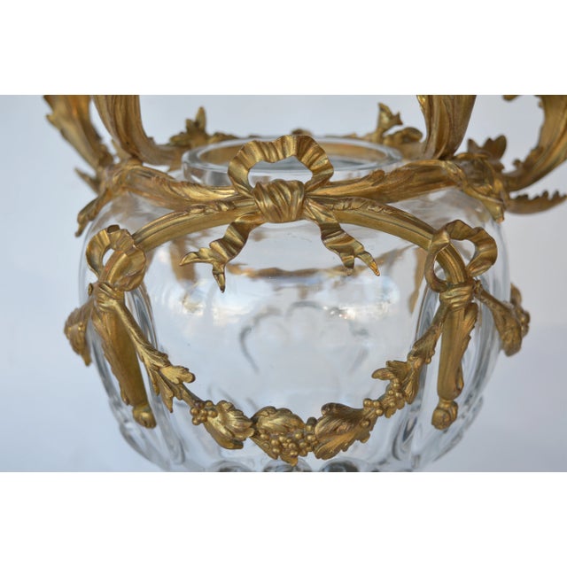 Pair of French, 19th Century, Louis XV Style Glass and Gild Ormolu Candelabra by Henri Vian For Sale - Image 11 of 13