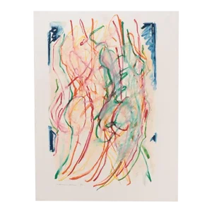 Jack Meanwell Abstract Mixed Media Figures Painting