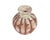 A signed studio pottery vase by American artists George and Ilana Dabbikeh. This rounded vase has a brown abstract pattern...