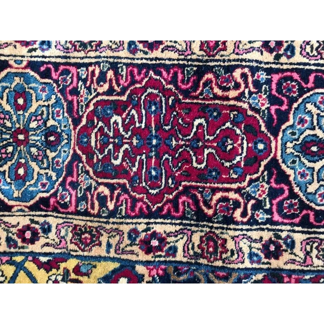 Blue Large Vintage Kerman Rug For Sale - Image 8 of 18