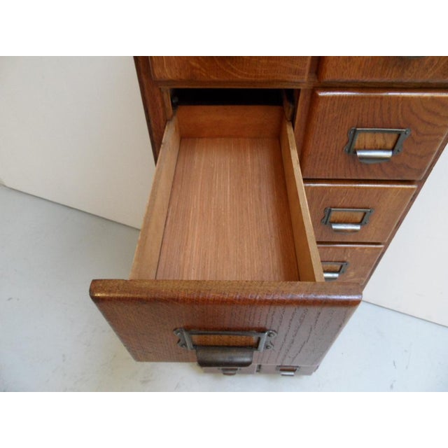 Antique Dutch Apothecary Cabinet in Oak, 1890s For Sale - Image 5 of 13