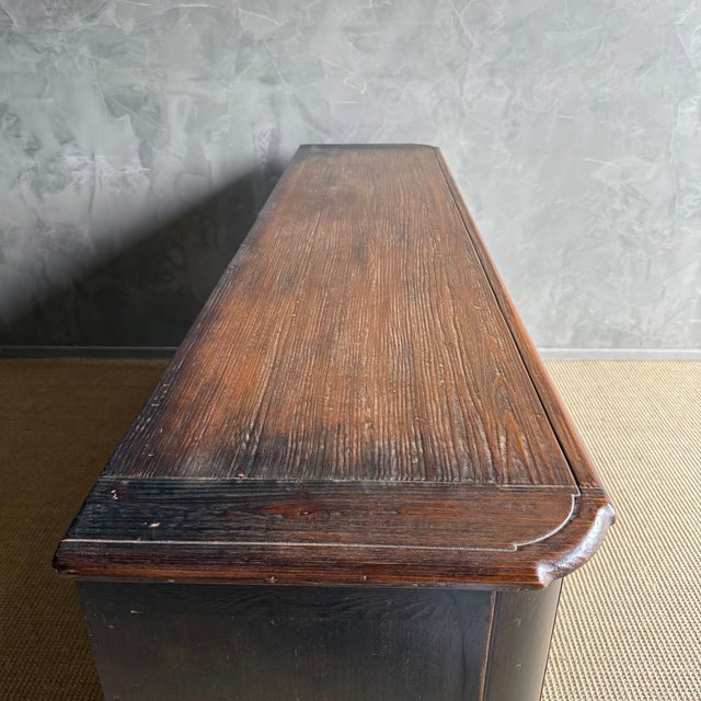 Wood Bistro IV Reclaimed Elm Wood Cabinet With 4 Doors and Working Locks For Sale - Image 7 of 15