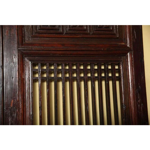 Set of Six 19th Century Original Lacquered Finish Elmwood Door Panels For Sale - Image 4 of 11