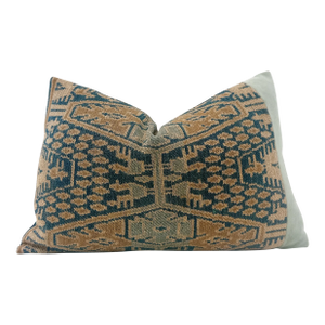 Authentic One of a Kind Vintage Chinese Ikat Embroidered Pillow Cover