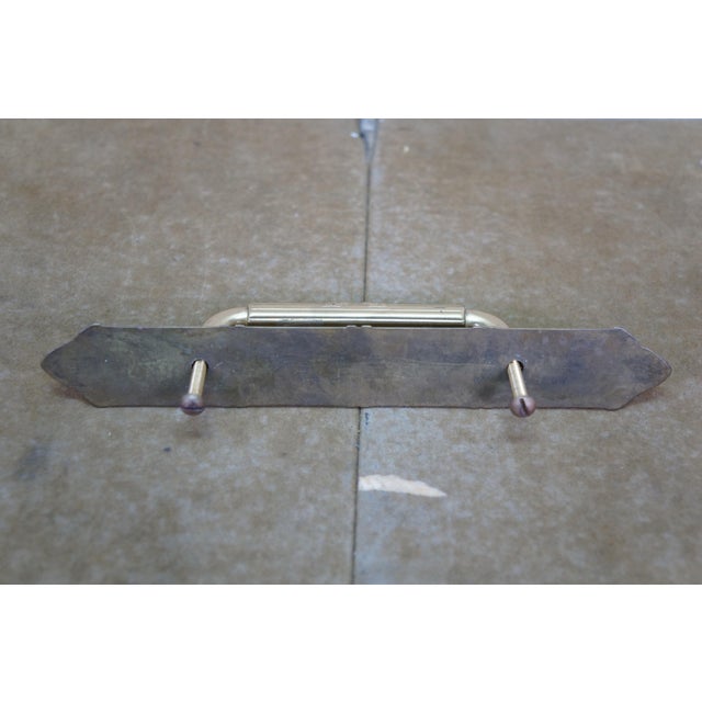 2 Vintage Brass Neoclassical Ribbon & Reed Door Pulls W Backplate 7.5" For Sale - Image 10 of 10