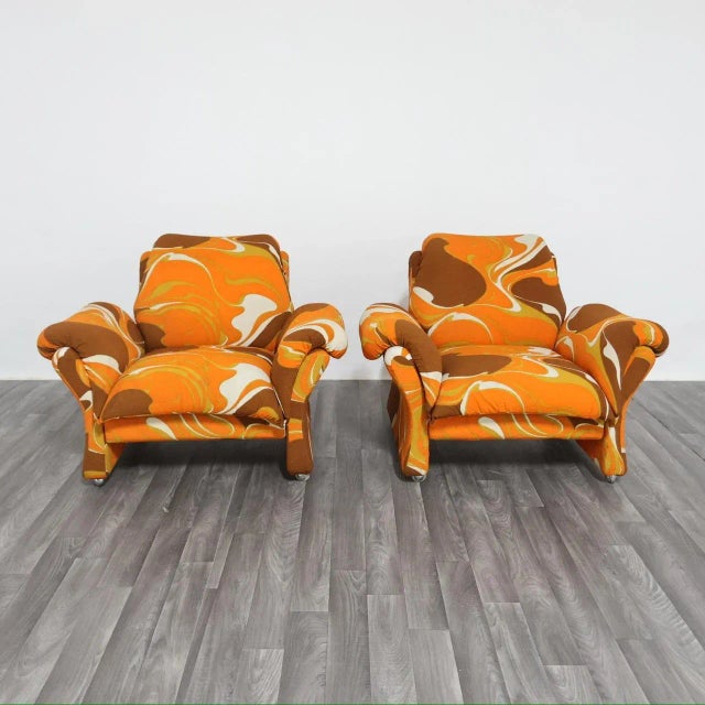 Ionica Lounge Chairs by Guarnacci, Padovano, and Vagnoni for 1P, 1970s, Set of 2 For Sale - Image 4 of 18