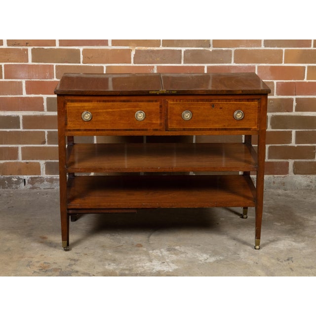 English 19th Century Metamorphic Table with Lift Top, Drawers and Shelves For Sale In Atlanta - Image 6 of 12