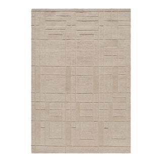 Frank Lloyd Wright Foundation x SURYA Luxuries Handmade Rug Sandstone 5x8 For Sale