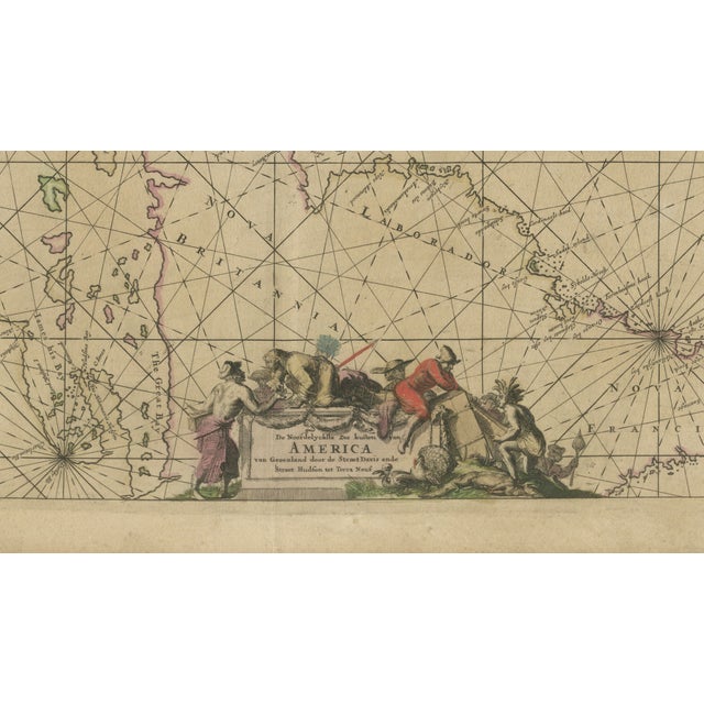 Title: c. 1690 Frederick de Wit Sea Chart of Hudson Bay, Baffin Bay, and Greenland - Engraved by Romeyn de Hooghe This...