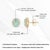 1.89ct Oval Cut Paraiba Stud Earrings With Diamonds in 14k Yellow Gold- A Pair For Sale - Image 11 of 15