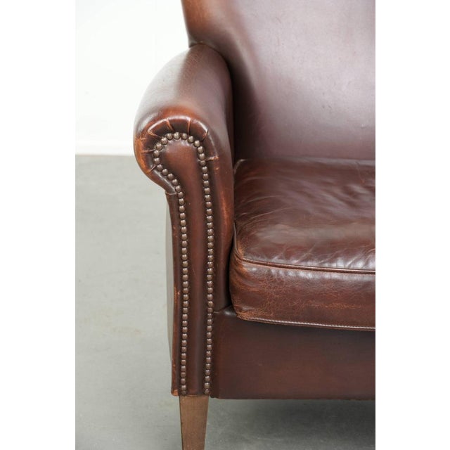 Club Chair in Sheepskin Leather For Sale - Image 9 of 18