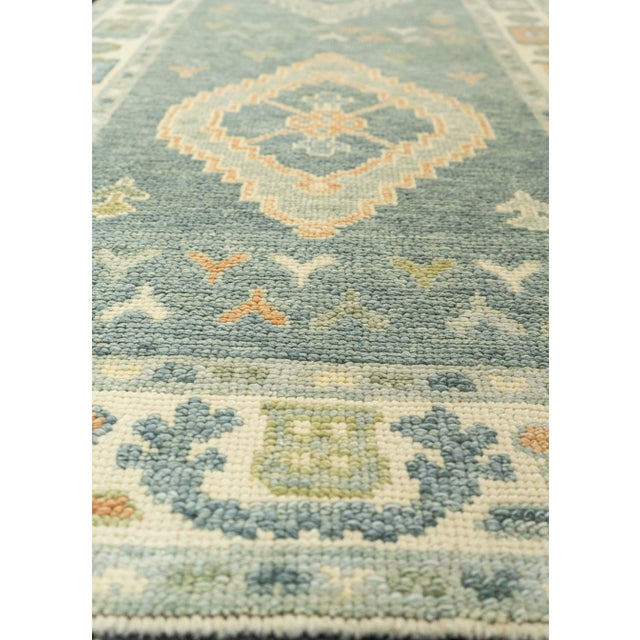 Contemporary Turkish Oushak Rug 3' x 10' For Sale - Image 3 of 4