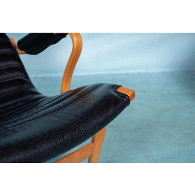 Wood Set of Pernilla Lounge Chair and Ottoman by Bruno Mathsson, 1970s For Sale - Image 7 of 18