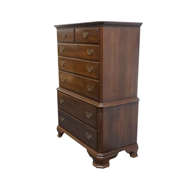 ETHAN ALLEN Georgian Court Collection Solid Cherry Traditional Style 39" Chest on Chest 11-5225 55.25" High 39.25" Wide...